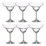 Jogo 6 Taças De Cristal Bohemia Para Margarita 260ml