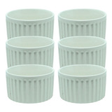 Jogo 6 Tijela Ramequim Branco Porcelana 190 Ml Ramekin
