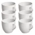 Jogo 6 Xicara Café Chá Porcelana 170ml Branco Mundo Da Porcelana