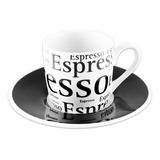 Jogo 6 Xícaras Café C Pires Expresso 12pçs 90ml Hauskraf