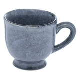 Jogo 6 Xícaras P Café Glaze Cerâmica Cinza 100ml Hauskraft