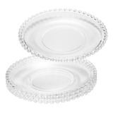 Jogo 8 Pratos Sobremesa Doces Bolo Wolff 20 Cm Cristal