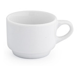 Jogo 8 Xicaras Cafe Cha 170ml Porcelana Empilhavel Cafeteira