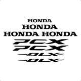 Jogo Adesivos Completo Moto Emblemas Honda Dlx Pcx Resinados