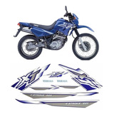 Jogo Adesivos Yamaha Kit Faixa Xt 225 2000 Azul