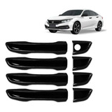 Jogo Aplique Black Piano Maçaneta Civic G10 2017 2018 2019