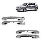 Jogo Aplique Cromado Para Maçaneta Externa Hyundai I30 2009 2010 2011 2012 I30 CW 2010 2011 2012 4 Portas