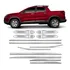 Jogo Aplique Frisos Capa Maçaneta Cromado Fiat Toro 2016/..