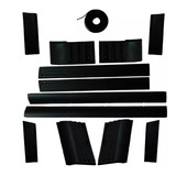 Jogo Aplique Frisos Laterais D20 Cabine Simples 85 97 Preto