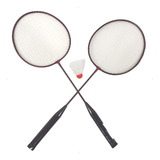 Jogo Badminton Kit 2 Raquetes 1 Peteca Conjunto Esportivo Cor Colorido
