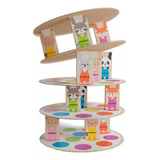 Jogo Bichinhos Equilibristas 56 Pçs Torre Madeira Brinquedo