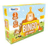 Jogo Bingo Dos Animais Cartela Infantil 66 Pç Família Bichos