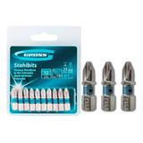 Jogo Bits Parafusadeira Magnético Curto Ponteira Ph2 10pcs