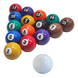 Jogo Bolas De Bilhar Sinuca Snooker 50mm