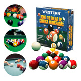 Jogo Bolas De Bilhar Snooker Sinuca 52mm 16 Peças