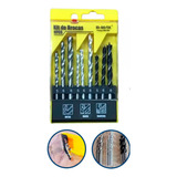 Jogo Broca Para Madeira Concreto Metal 9 Pecas 5 6 8mm