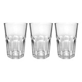 Jogo C 3 Copos Alto De Vidro Chicago Summer Drink 310ml