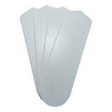 Jogo C 3 Pás Mdf Brancas Para Ventiladores Teto 13x41cm Reta