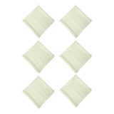 Jogo C 6 Guardanapos Linho 45x45cm Ponto Ajour off white