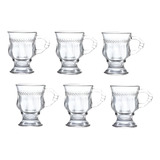 Jogo C 6 Xicaras 150ml Jade Glass Café Chá Frape Capuccino