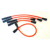 Jogo Cabos De Vela Silicone Vermelho 8mm Opala Caravan 4cil
