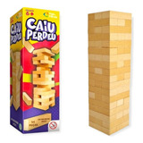 Jogo Caiu Perdeu Brinquedo Torre Jenga Equilíbrio Madeira