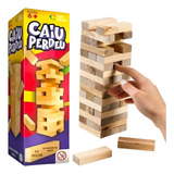 Jogo Caiu Perdeu Torre Madeira Equilíbrio Brinquedo 54pcs