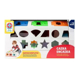 Jogo Caixa Encaixa Educativo Com 18 Peças 6 Chaves Estrela