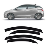 Jogo Calha Defletores Chuva Slim Novo Hb20 Hatch 2020 Fume