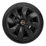Jogo Calota Aro 14 Esportiva Black Fiat Palio Siena Uno Stra