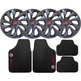 Jogo Calota Ds4 13 14 15 tapete Fiat Grand Siena 2012 2019