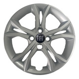 Jogo Calota Fiat Argo Cronos 2023 Aro 15 Emblema Resinado