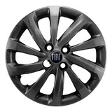 Jogo Calota Fiat Nova Strada Freedom Grafite Esportiva Aro14