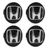 Jogo Calota Meio Roda Honda Hrv Crv Civic Preta Cromado 69mm