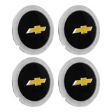 Jogo Calota Meio Roda Scorro S181 S172 Emblema Gm Chevrolet