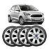 Jogo Calota Prata Aro 14 Ford Fiesta Sedan 2011 2012 2013