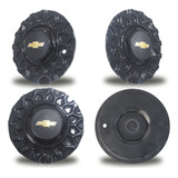 Jogo Calotas Centro De Roda Gm Pick Up Bbs Aro 15 Preto