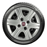 Jogo Calotas Fiat Palio Fire 2011 Aro 13 Emblema Resinado