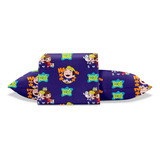 Jogo Cama Jolitex Luccas Neto Lençol Infantil 2pcs Azul