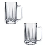Jogo Caneca Chopp Cerveja Oktober Vidro 355ml Kit 2 Unid