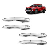 Jogo Capa Aplique De Maçaneta Cromado Top Fiat Toro Todas