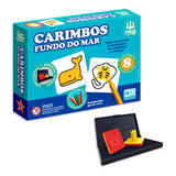 Jogo Carimbos Fundo Mar 8 Pçs Giz De Cera P Colorir Nig
