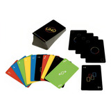 Jogo Cartas Uno Minimalista Preto Mesa