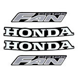 Jogo Cartela Adesivos Completo Honda Cg Fan 125 Preta 2007