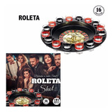 Jogo Cassino Roleta Shot 16 Copos Bebida Drink Destilado