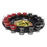 Jogo Cassino Roleta Shot 16 Copos Bebida Drink Destilado