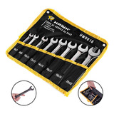 Jogo Chave De Boca Fixa Kit 8un Aço Profissional Hw9016 Hawk