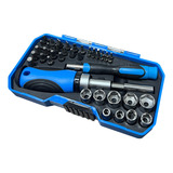 Jogo Chave Fenda Catracada Bits Soquetes Sextavado Kit 41 Pç