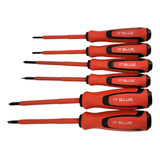 Jogo Chave Fenda phillips Isolada 1000v 6 Pçs Profissional