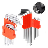 Jogo Chave Torx C guia Allen Abaulada Milimetro Profissional